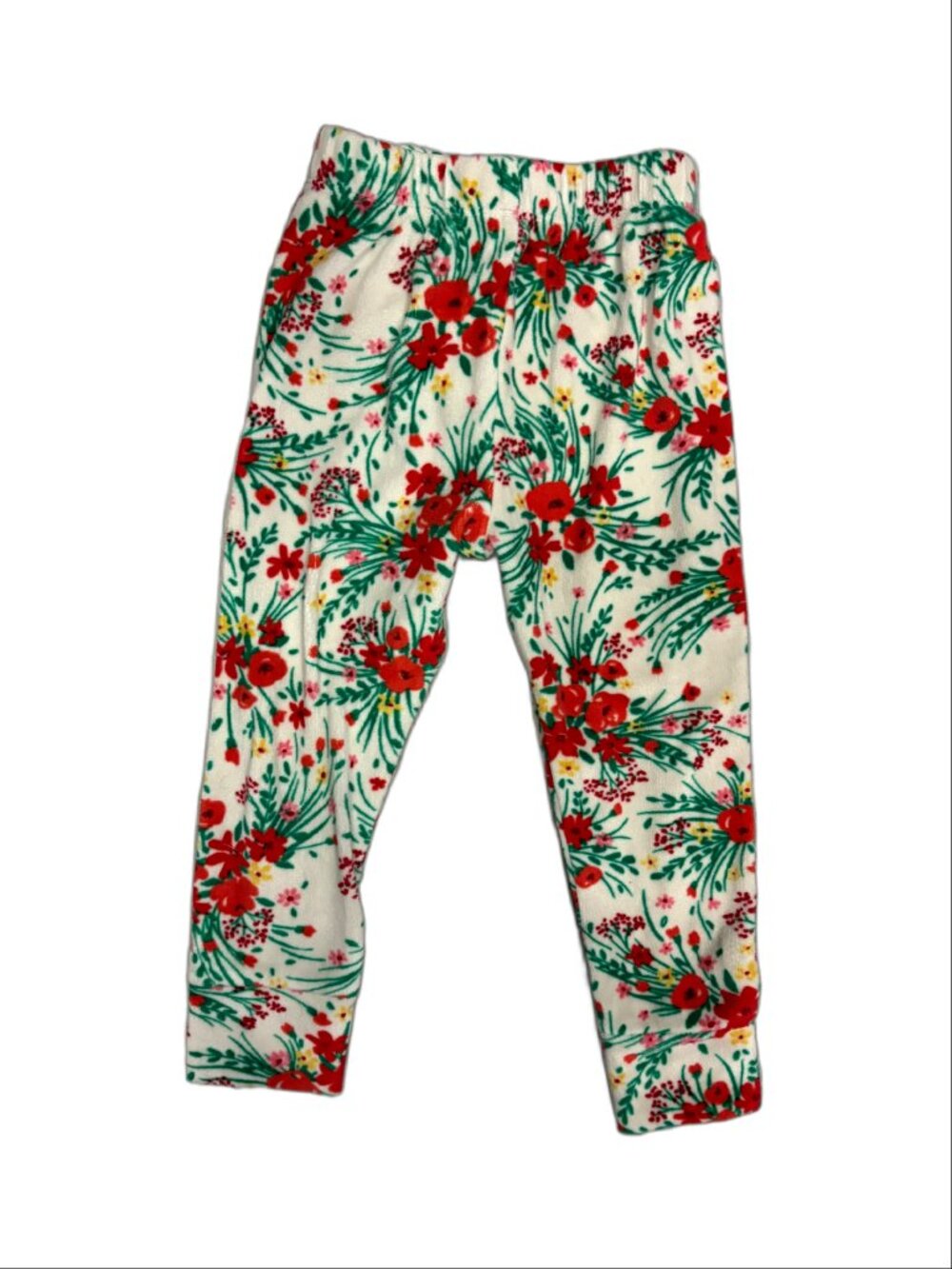 Cat & Jack Toddler Girls Floral Fleece Pajama Pants (Size 2T)